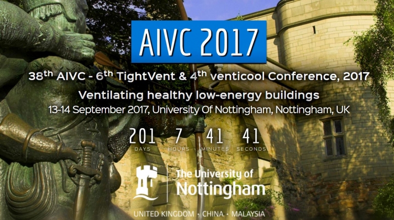 Joint Conference 38th AIVC- 6th TightVent- 4th venticool  Ventilating healthy low-energy buildings 13-14 September 2017 Nottingham, UK - The Conference Organising Committee