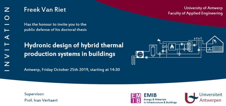 Hydronic design of hybrid thermal production systems in buildings   Freek Van Riet - 25-10-2019